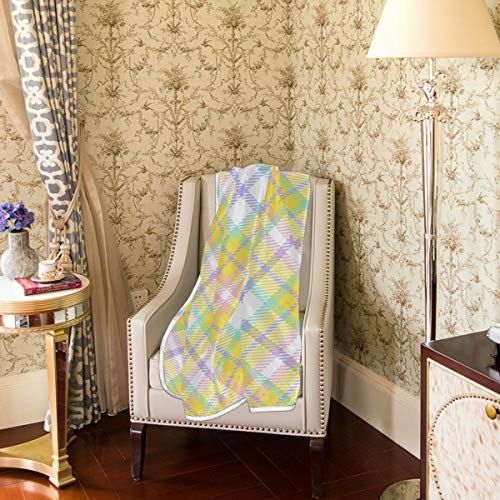 Top Carpenter Baby Kids Cozy Warm Throw Thermal Soft Bed Blanket 50X60 In Yellow Pattern Tartan Flannel Fleece Blanket #TOP2