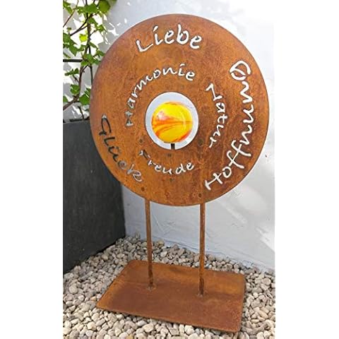 Scheu Edelrost Gartenschild Liebe Glück Metall Spruchtafel Deko Garten Gedichttafel Cover