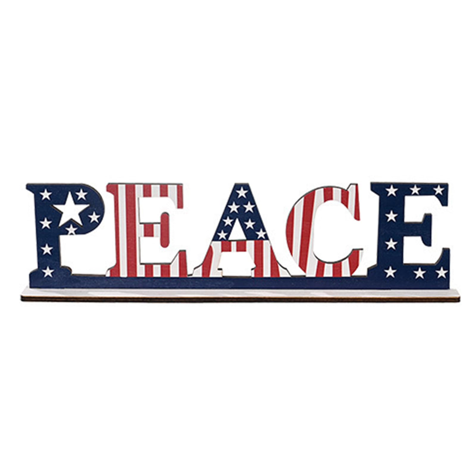 Buxuaaaa Independence Day Ornament Wooden Letters Craft Stable Tabletop Decoration for Home Creative Holiday Deco Decorations for Home Dormitory
