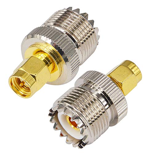 YOTENKO SMA Male to SO239 UHF Female RF Coaxial Adapter SO-239 UHF Antenna Cable Connector Converter 50 Ohm for Handheld Radio HT Radio Antenna SDR UV5R Baofeng UHF/VHF Pack of 2 - Thumbnail 6