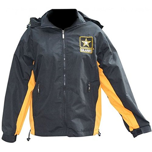Mitchell Proffitt Men's Us Army Windbreaker Jacket M Black & Gold #TOP10