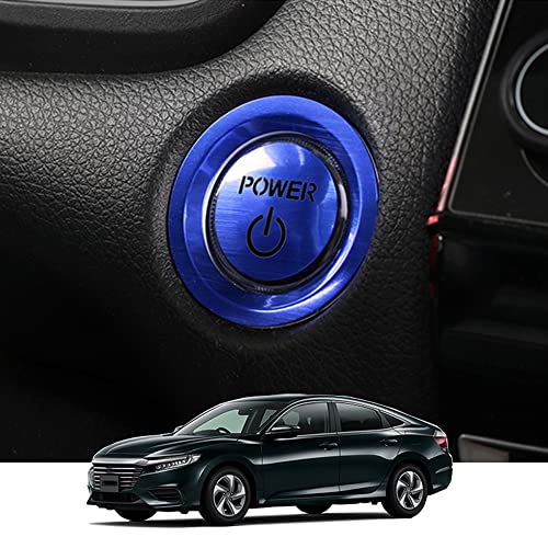 Kakash ホンダ専用エンジンスタート スターターリング アルミカバー 内装カスタムパーツ アクセサリーキズ防止防塵 取り付け簡単 車種専用設計2 pcsセット(ブルー)適合ホンダ 新型 アコード(Accord) CV系(2020年2月~) インサイト(