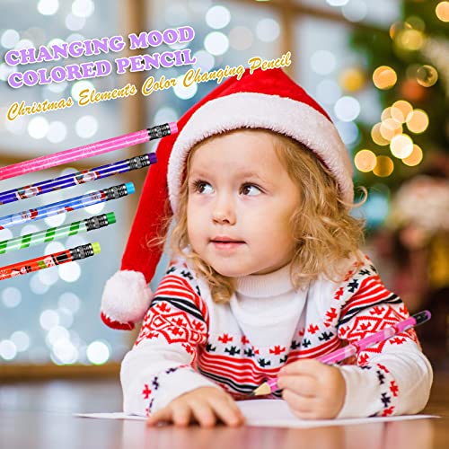 Lápices de madera con cambio de color navideños, 30 piezas miniatura 4