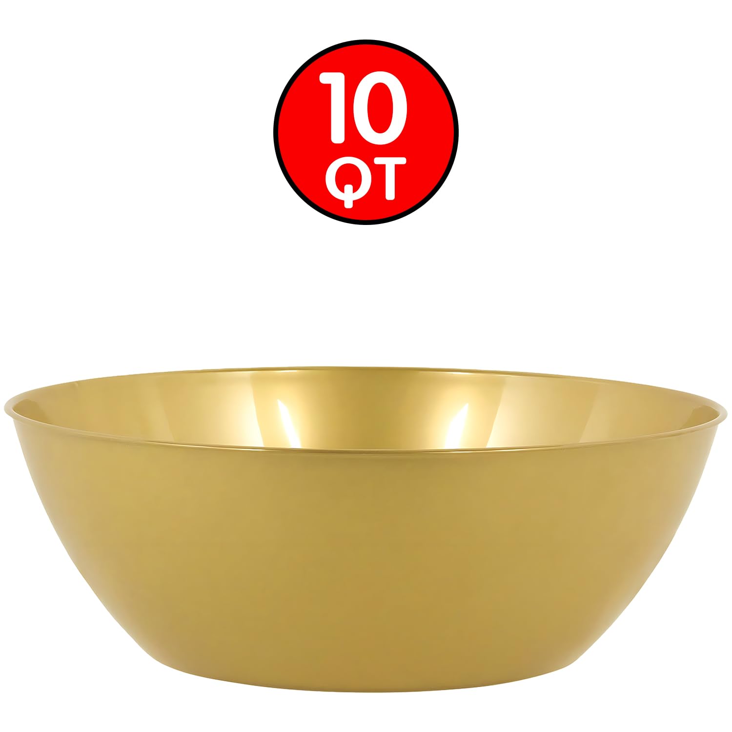 God Plastic Recyclable Bowl - (10 qt.) 1 Piece - Durable Serveware, Ideal for Everyday Use and Any Occasion