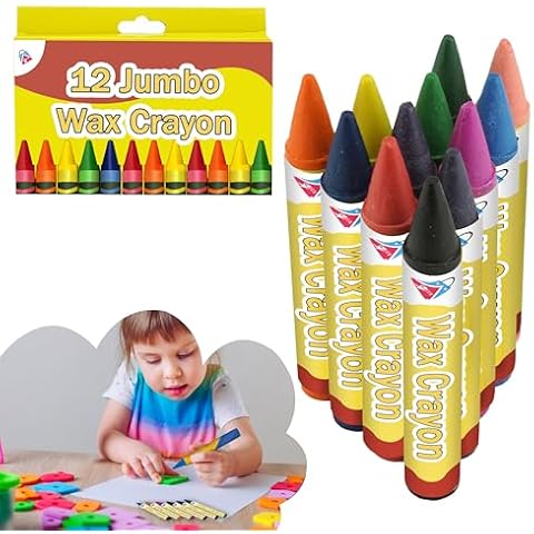 HOVUK Jumbo Crayons for Toddlers - 12 Colors Cover