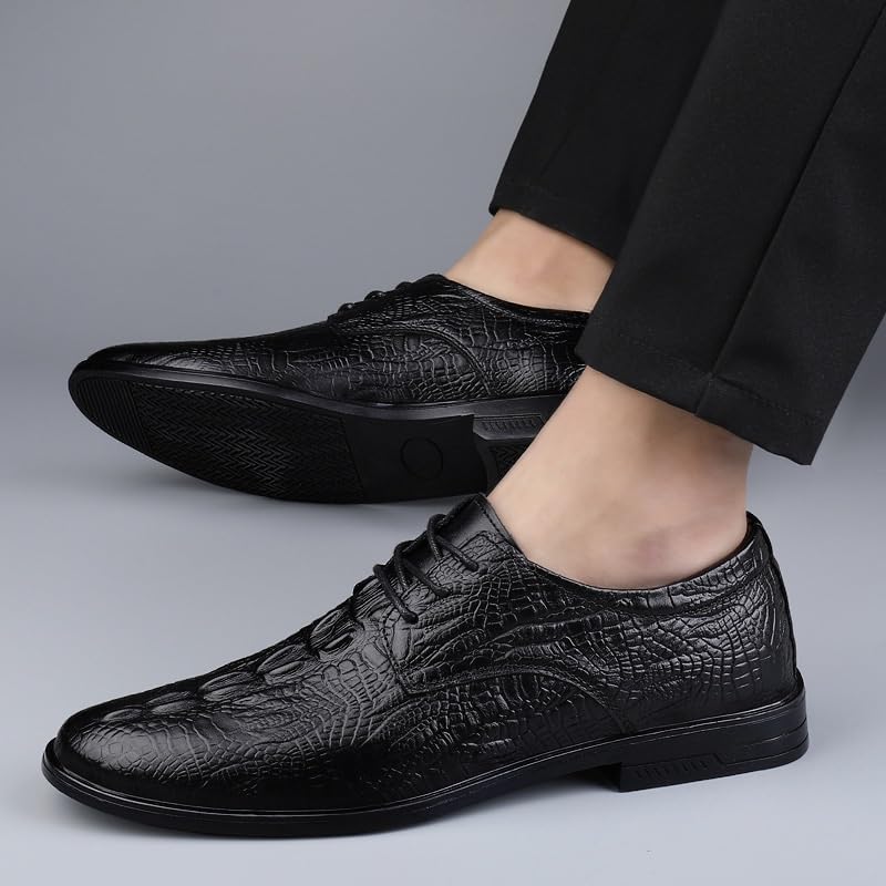 Wedding Men's Leather Oxfords Men's Stylish Wingtip Shoes Men's Comfortable Dress Shoes3