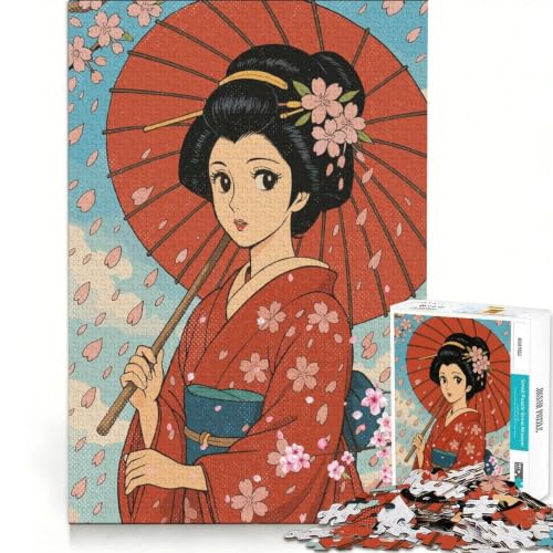 Rompecabezas de 1000 piezas de geisha, ideal para decorar tu pared con arte