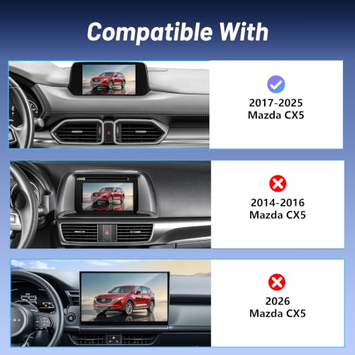 Image of Car Mount for Mazda CX5 (2017-2025), Magnetic Phone Holder, Magsafe Car Mount Charger, Dashboard Phone Holder, 15W Wireless Fast Charging, Cell Phone Automobile Chargers, 2024 CX-5 Accessories