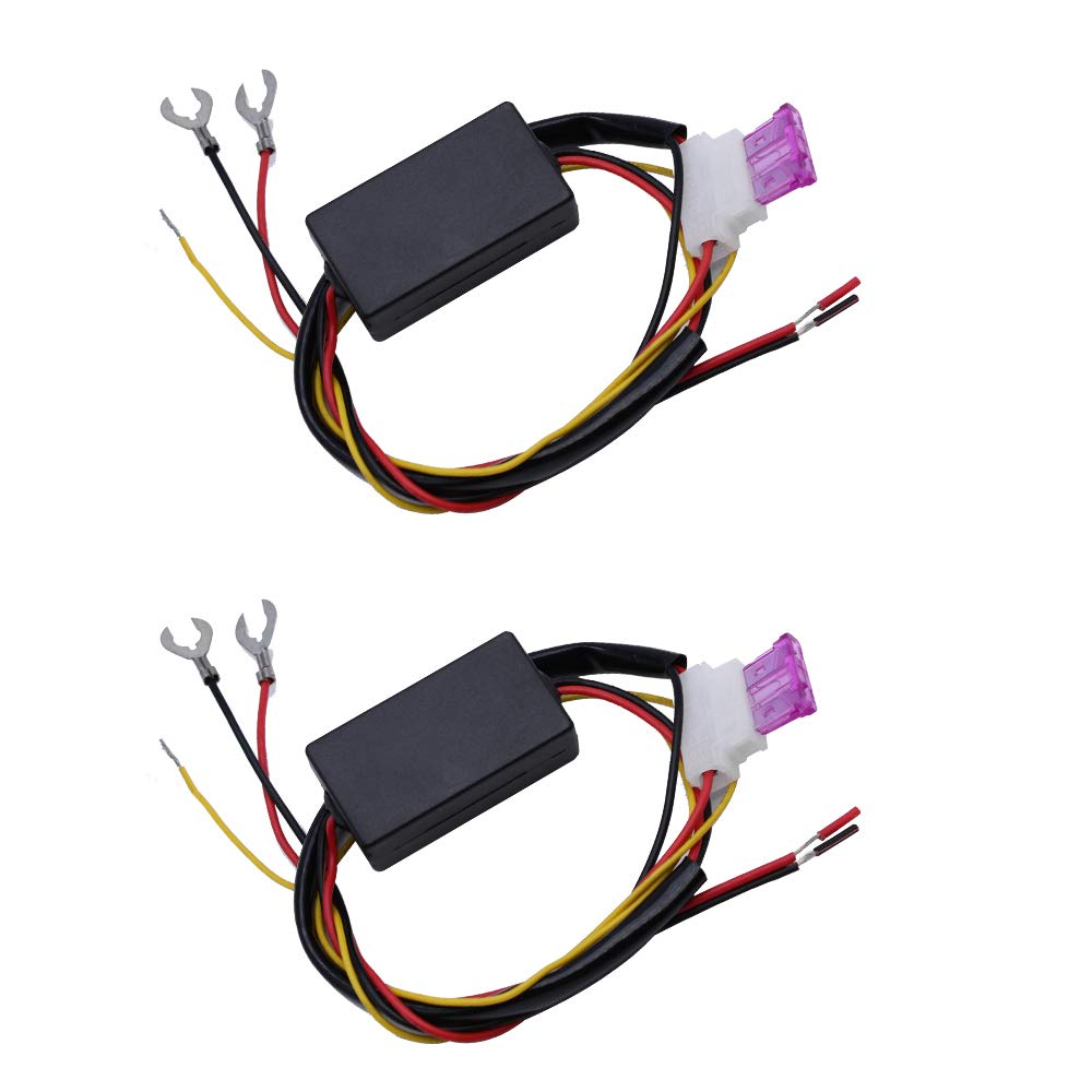 HUIQIAODS デイライト LED 自動点灯ユニット 12V 24W エンジンON時で点灯 オートスタートユニットセンサー (デイライト LED 自動点灯ユニット（1個）)