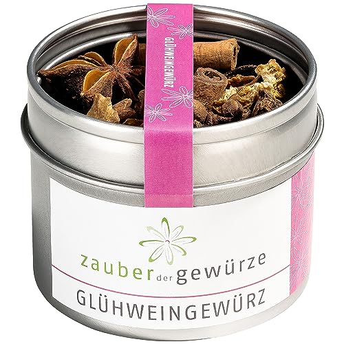 Zauber der Gewürze Glühweingewürz, Glühwein Gewürz, Gewürzmischung für Glühwein, Punsch, Kinderpunsch & Feuerzangenbowle, 40 g Zauber der Gewürze Glühweingewürz, Glühwein Gewürz, Gewürzmischung für Glühwein, Punsch, Kinderpunsch & Feuerzangenbowle, 40 g