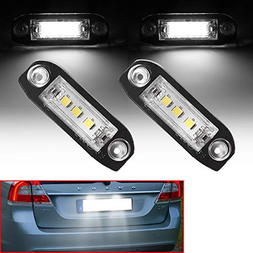 Beneges 2 Stücke Fehlerfrei Xenon Lampe Weiß LED Nummernschild Licht