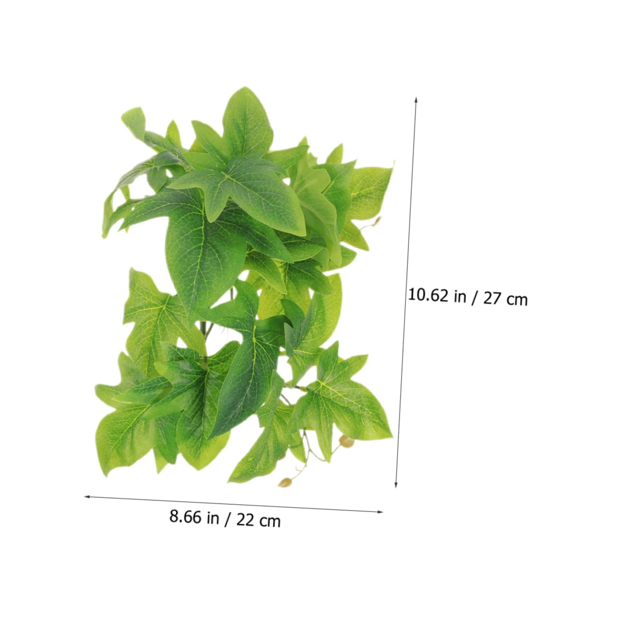 VICASKY Hanging Fake Plant Pendant for Reptile Terrarium Decor Lifelike Artificial Leaves with Suction Cup for Bearded Dragons Lizards Geckos and More Enhances Habitat