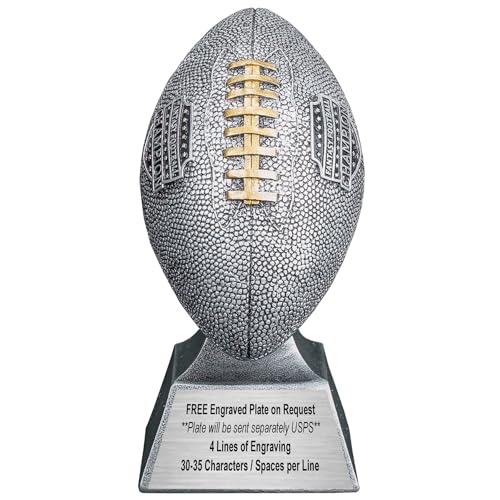 Image of Decade Awards Fantasy Football Champion Trophy, Gold or Silver / 6 or 12 Inch Tall - Engraved Plate on Request