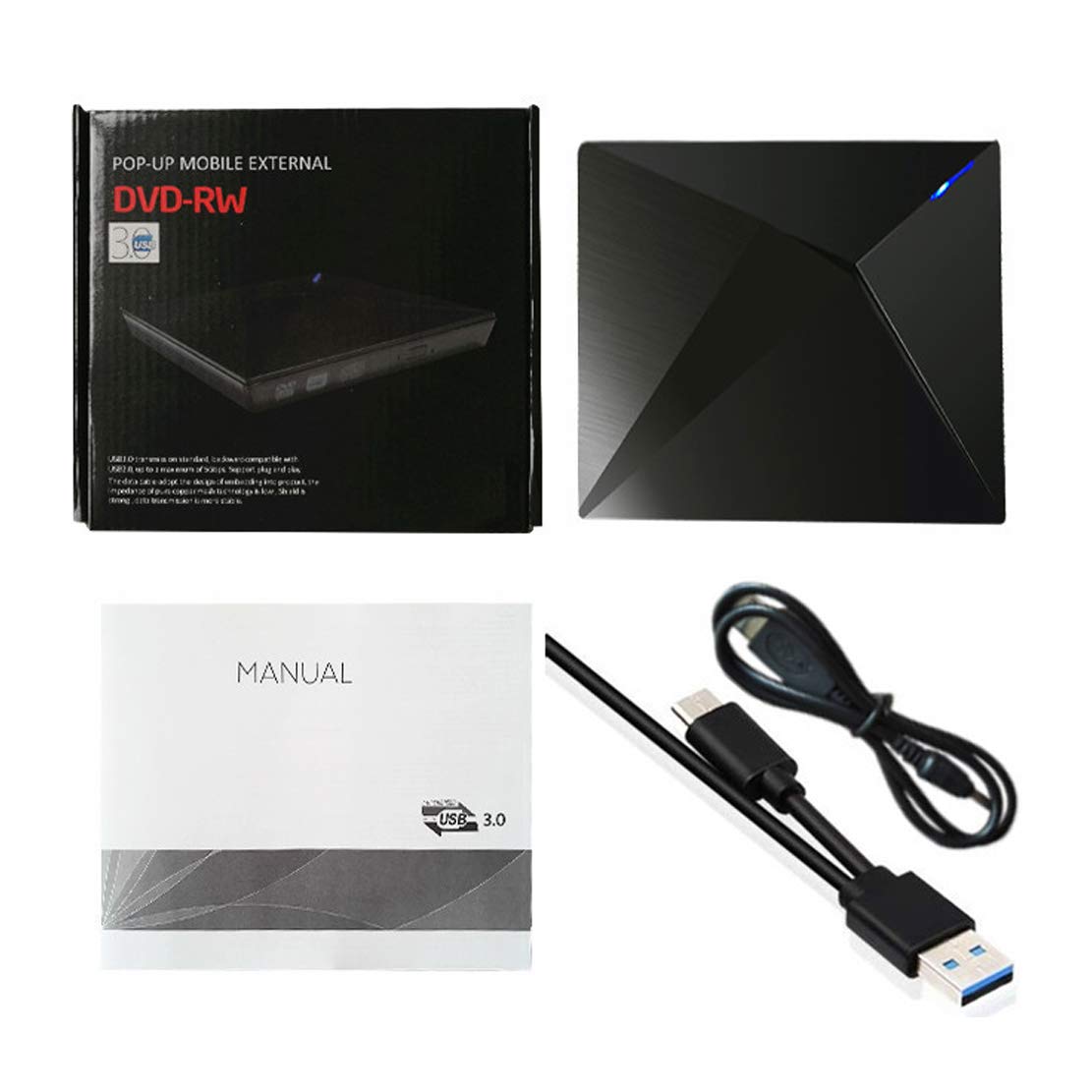 unità Ottica Esterno unità CD/Dvd +/- RW Type C/USB 3.0 Bruciatore