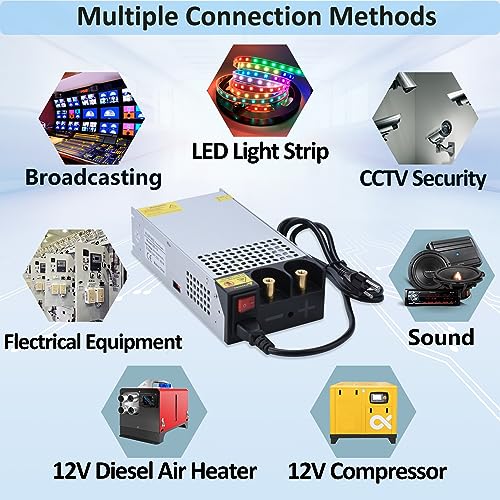 Image of DC 12V 1000W Power Supply 110V AC to DC 12V Converter 83.4A 1000W Switch Power Supply for LED Driver Strip Light Lamp Amplifier