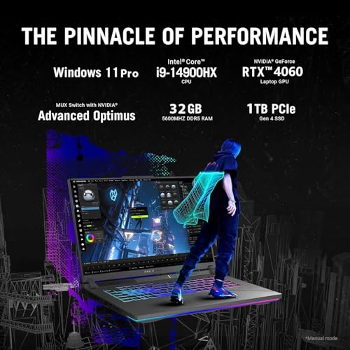 Laptop da gioco ROG Strix G16, con licenza a vita per ufficio, display WQXGA da 16 pollici a 240 Hz, Intel 24-Core i9-14900HX, DDR5 da 32 GB, SSD da 1 TB, GeForce RTX 4060, Wi-Fi 6E, KB - Notebook - Immagine 2