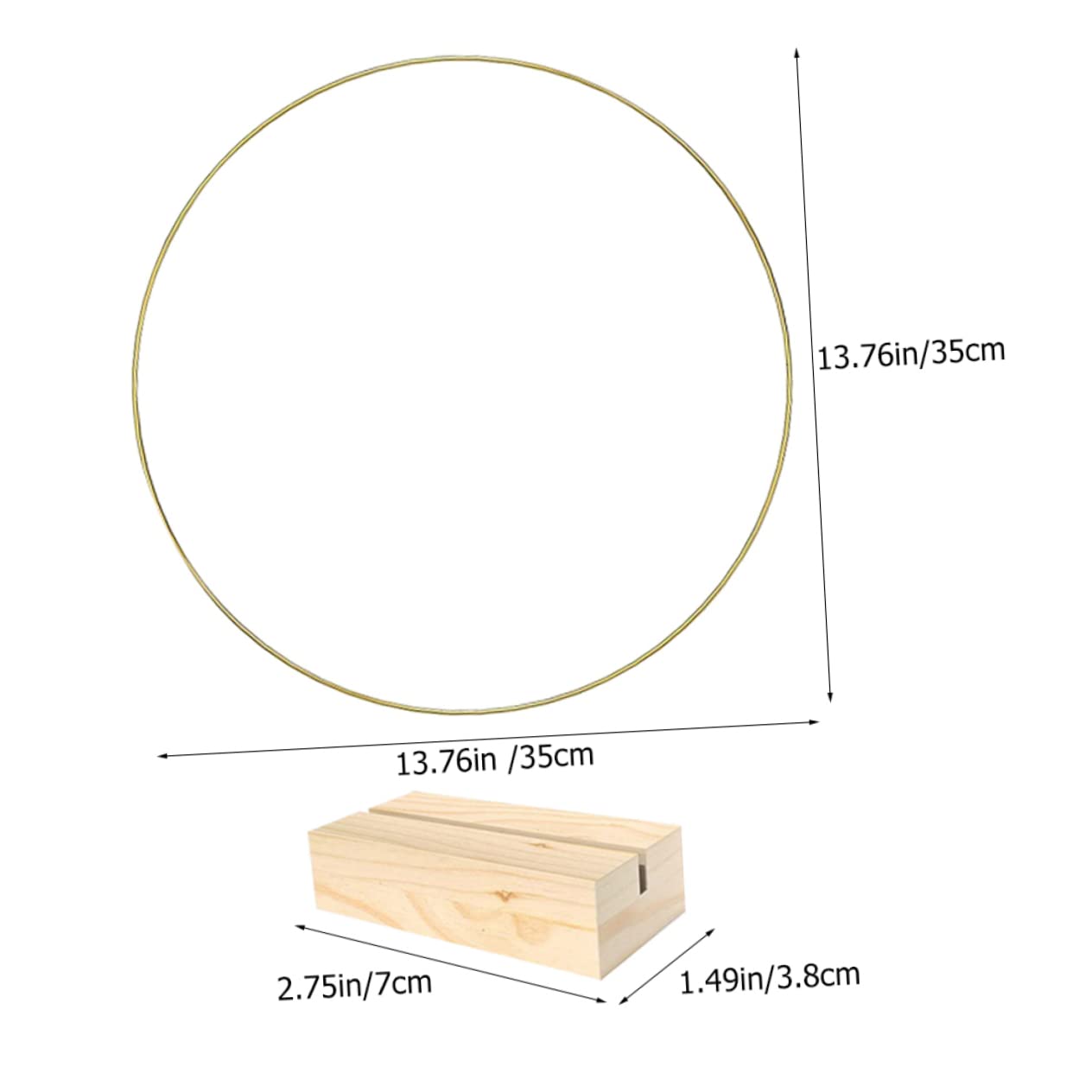 PRETYZOOM DIY Wreath Hoop Metal Hoop Table Decor Centerpiece Stand Macrame Rings for Crafts