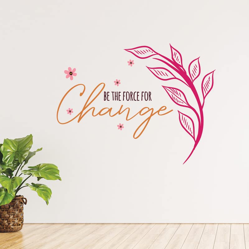 Image of Kotart - Colorful Leaf and Quote Printed Vinyl Wall Stickers /Decals for Living Room Bedroom and Home Wall Decoration