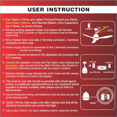 Image of Upgrade Your Ceiling Fan to Smart Control with LRIPL Smart Fan Controller & Infrared Remote (Not Compatible with BLDC Fans)