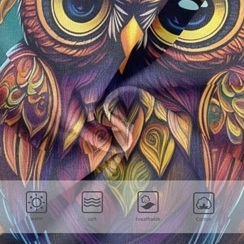 Cute Owl Colorful Feathers Dark Panties for Girl Toddler Girls Underwear Cotton Designer Kids Undies Briefs 2t3