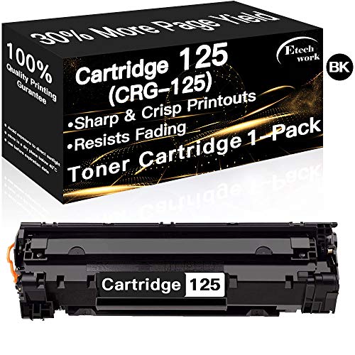 Compatible CRG-125 Printer Toner Cartridge 125 Used for Canon ImageCLASS LBP6030w LBP6000 MF3010 (1-Pack, Black), Sold by Etechwork