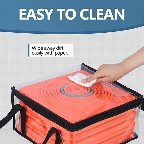 Miniatura 5 de Paquete de 10 bolsas organizadas transparentes de 11.8 x 11.8 x 7.48 pulgadas para conos de tráfico plegables de 28 pulgadas conos no incluidos