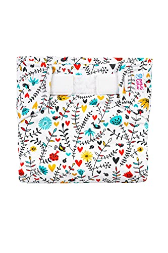 Petit Lulu Bragas de expansión para envoltura ancha, pantalones de pañales de expansión, talla M (5-9 kg)/ Velcro… (Wildflowers) Cover