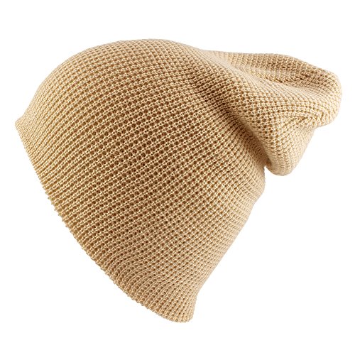 Morehats Waffle Knit Soft Beanie Warm Winter Ski Skater Hip-hop Hat