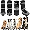 Dimicoo Dog Shoes,Waterproof Dog Boots for Winter,Anti-Slip Dog Snow Booties for Large Small Medium Dogs,Reflective Paw Protectors for Outdoor Walking Hiking