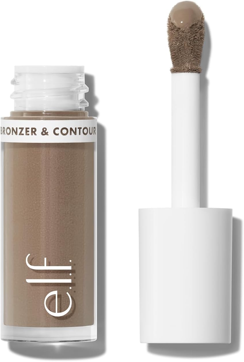 Camo Liquid Bronzer & Contour, Highly Pigmented, Natural-Looking Glowy Finish, Long-Lasting, Rounded Applicator, Vegan & Cruelty-Free, 1 Fair