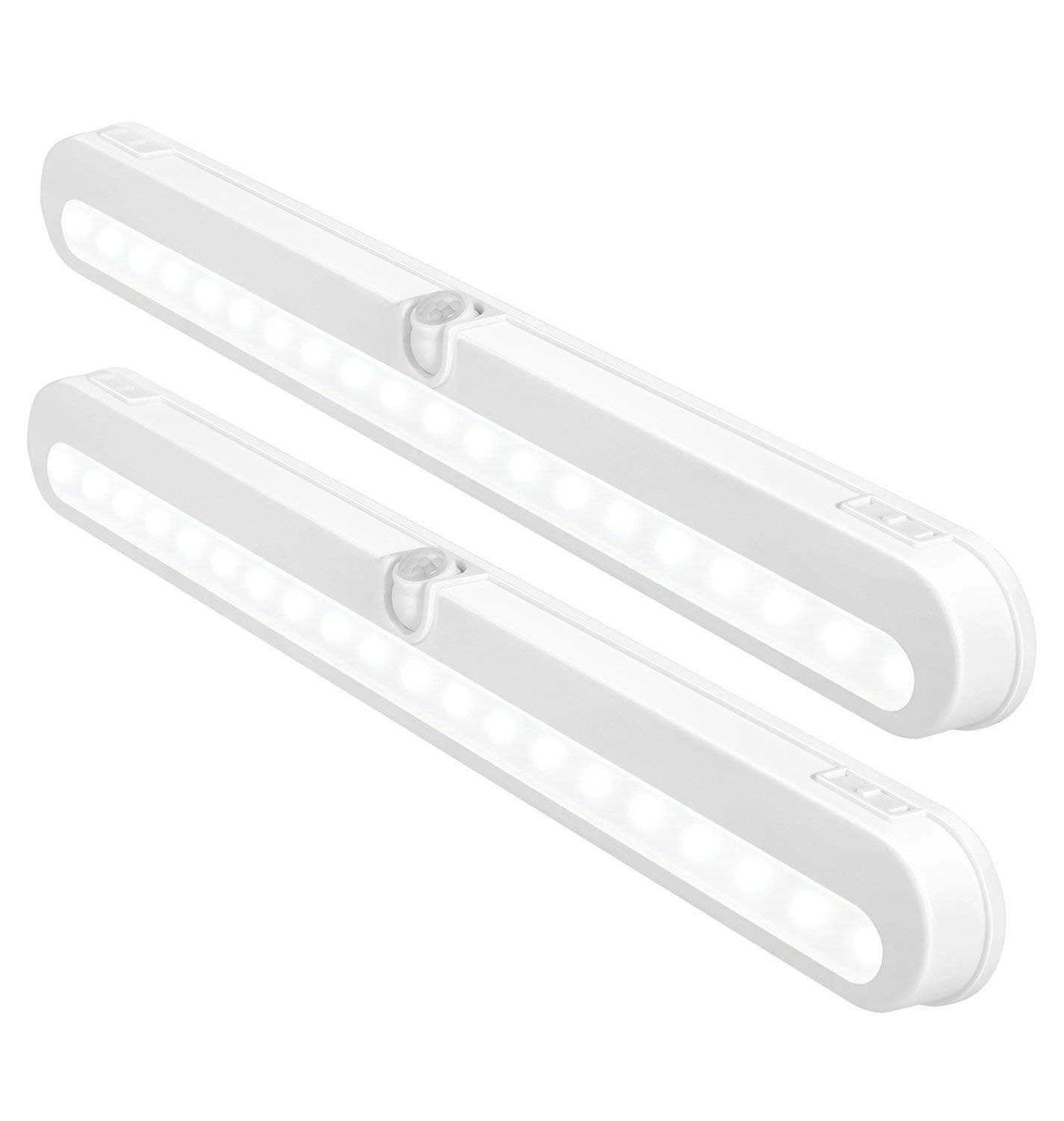 t01lb LED Schrank Licht – BLS 20 superhelle LED Unter Schrank Beleuchtung Batteriebetrieben/DC Eingang Wireless Motion Sensing Light, Motion & Light Sensor, Light Beam verstellbar, 2.00watts