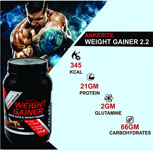 Image of Ankerite Weight Gainer Supplements for Men and Women | Protein Powder for Men Muscle Gain | Mass Gainer 5kg | Chocolate Muscle Gainer with High Calorie.