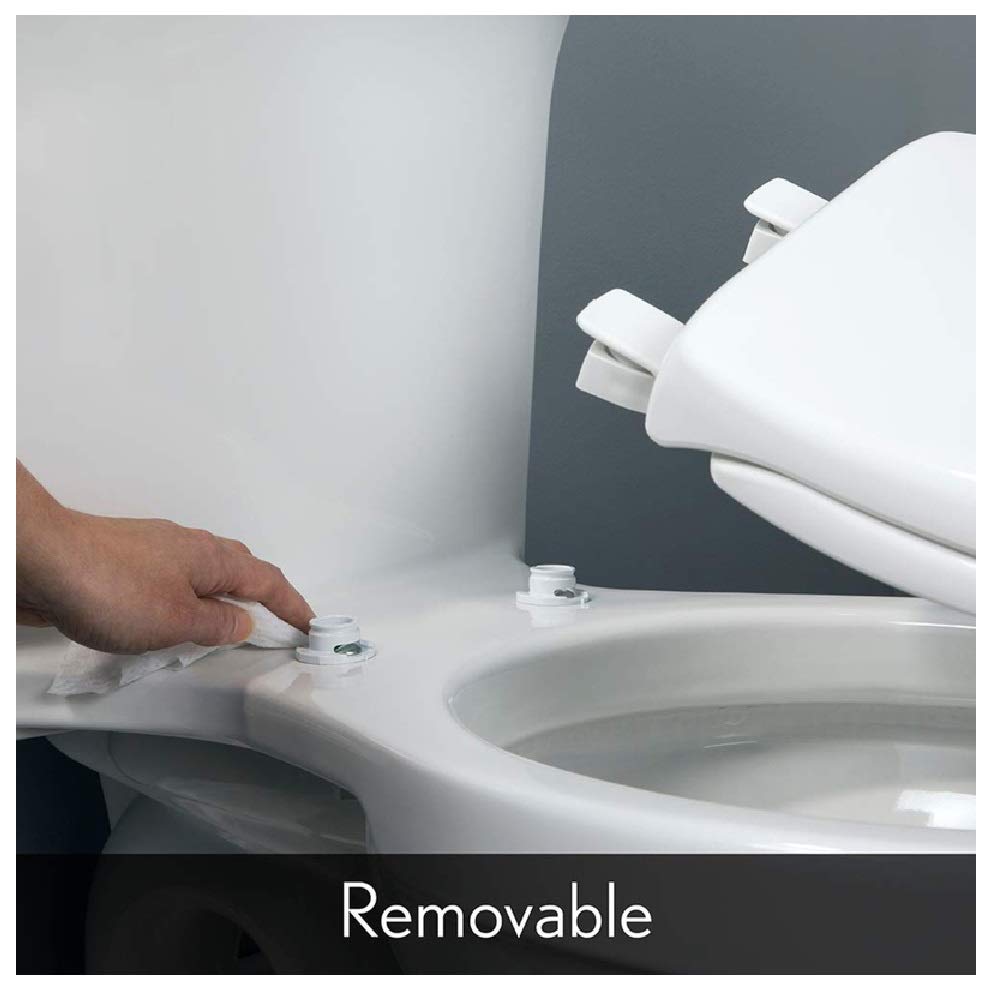 Mayfair 47slow-000 Slow Close Round Toilet Seat, Molded Wood, White