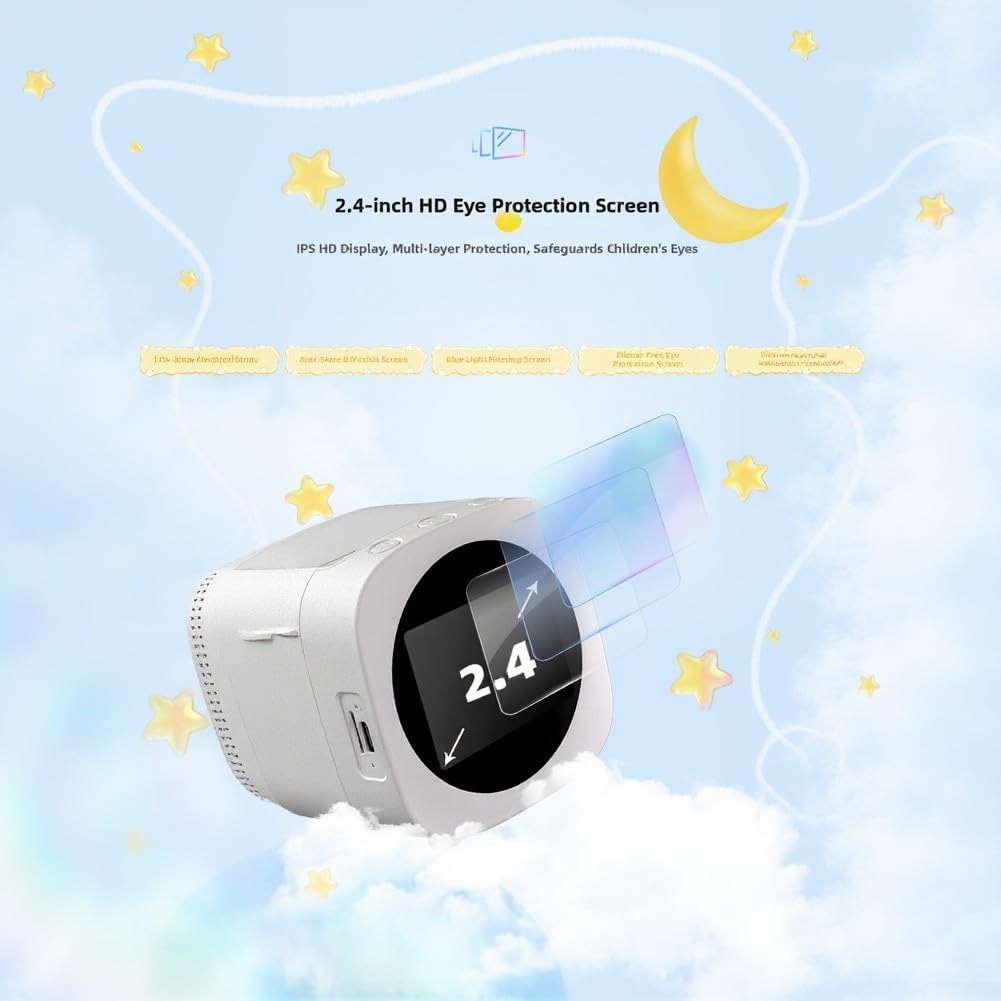 Impresora de dibujo para niños, impresora de dibujo de voz AI para niños, pantalla HD de 2.4 pulgadas, reconocimiento de voz AI para operación interactiva (rojo)