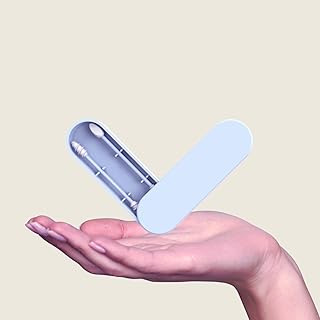 Reusable Swab Reusable Q tips, No More Fall Off Double Tipped for Precision Makeup, Silicone Cotton Swab for Cleaning Ears with Case, 2 Packs (Light Purple)