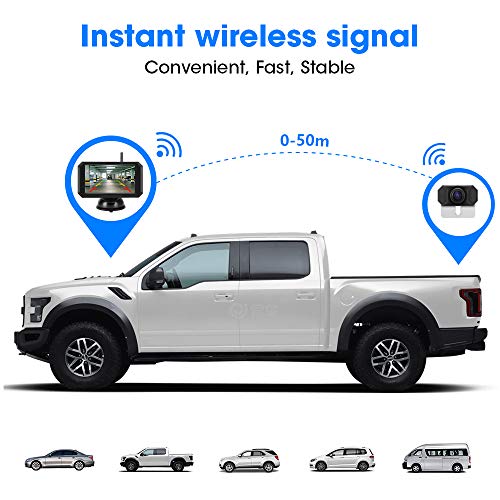 Jansite HD720P Digitale achteruitrijcamera-kit, 5 inch TFT-LCD-monitor met stabiel signaal, waterdichte supernachtzicht… - Image 4