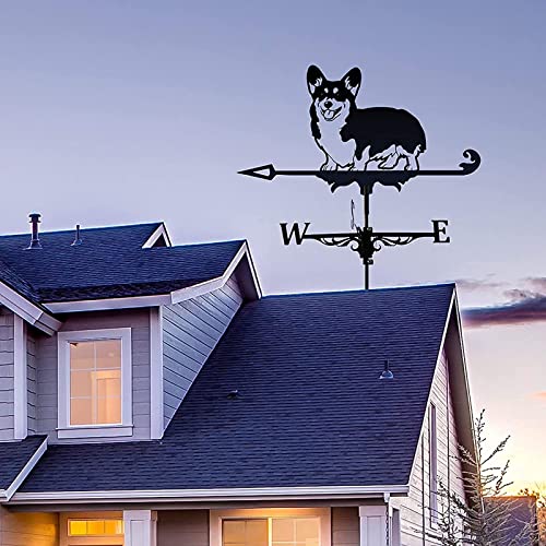 Décoration en forme d'animal chiot pour identifier le sens du vent sur une maison