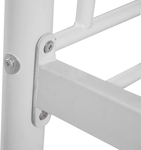 Miniatura 6 de Karl home Litera individual sobre individual, litera de metal con escalera integrada y barandilla de seguridad, literas individuales que ahorran