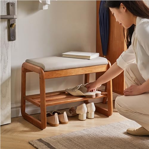Banc à chaussures en bois massif pour optimiser vos petits espaces de rangement