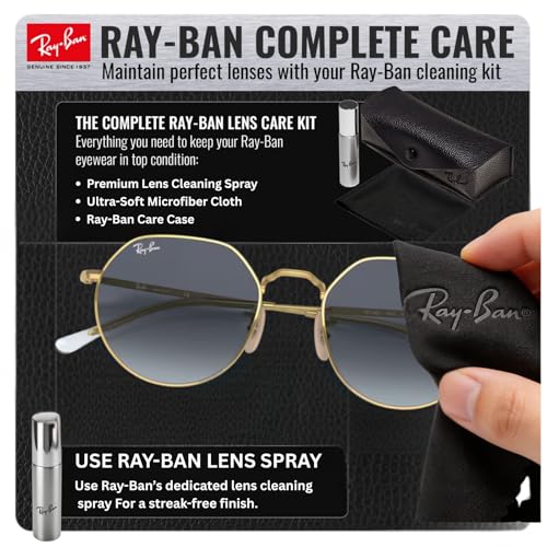 Image of Ray-Ban RB3565 JACK Square-Round Shaped Sunglasses for Men & Women with Official RAYBAN Eyewear Kit