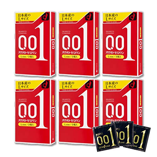 【6箱】オカモトゼロワン0.01ミリLサイズ 3個入りx6箱(4547691775122-6) - 画像1