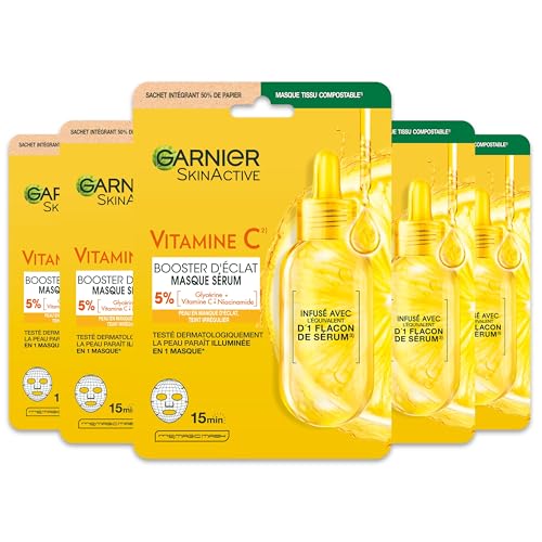 Garnier Coffret 5 Masques Tissu Vitamine C Booster D'éclat - vue 2