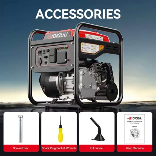 Generador inverter portátil de 4000 W, 208 CC, certificado EPA y CO, ultra silencioso, ideal para acampar, RV, tailgating, actividades al aire libre y respaldo eléctrico domiciliario miniatura 2