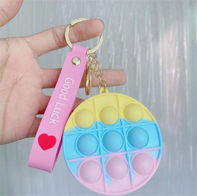 Image of AUGEN Cute Pop It Coin Purse Pouch Keychain For Gifting With Key Ring Anti-Rust (Pack Of 1)