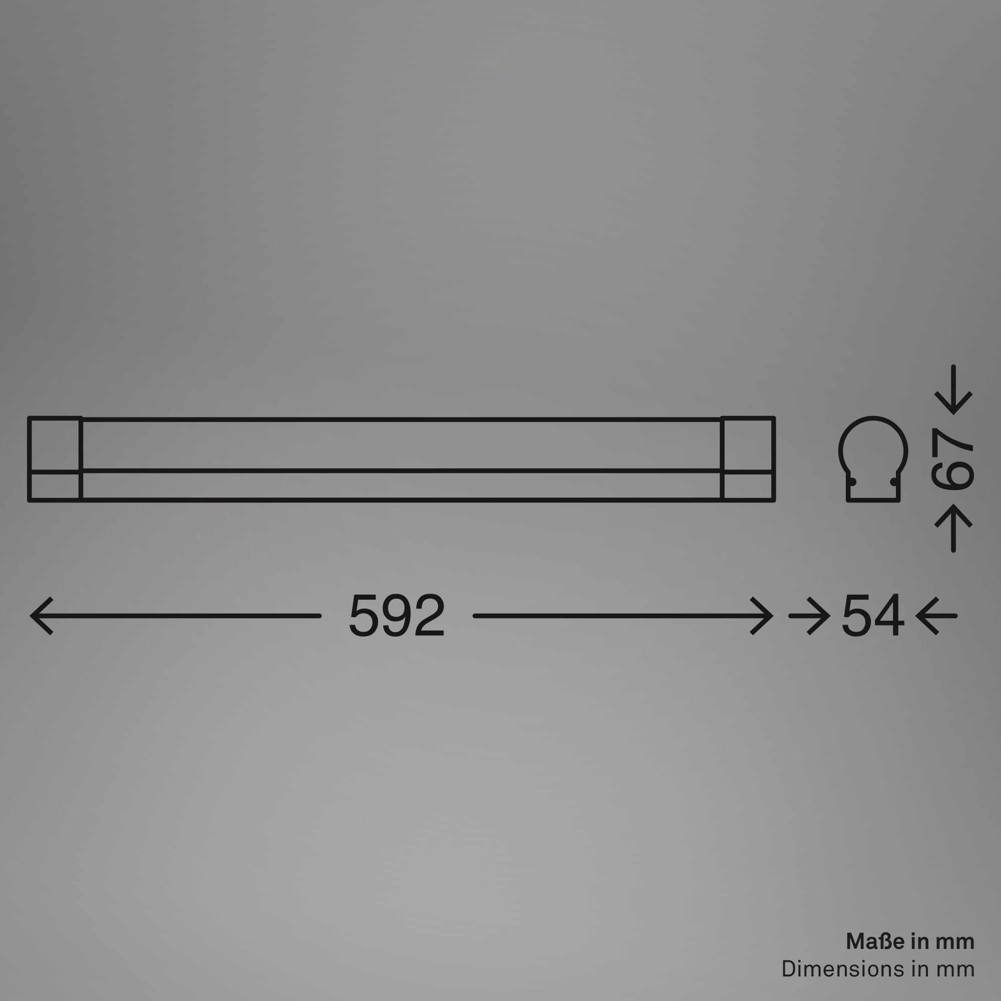 Briloner - Lampada da specchio per bagno regolabile in bianco caldo e bianco neutro, dimmerabile, funzione memoria, lampada da bagno, lampada da specchio per bagno, 59,2x6,7x5,4 cm, colore cromo