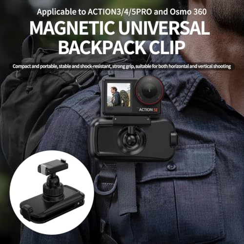 Image of MOBILIFE Magnetic Backpack Camera Clamp for DJI Osmo Action 5 Pro /4 /3