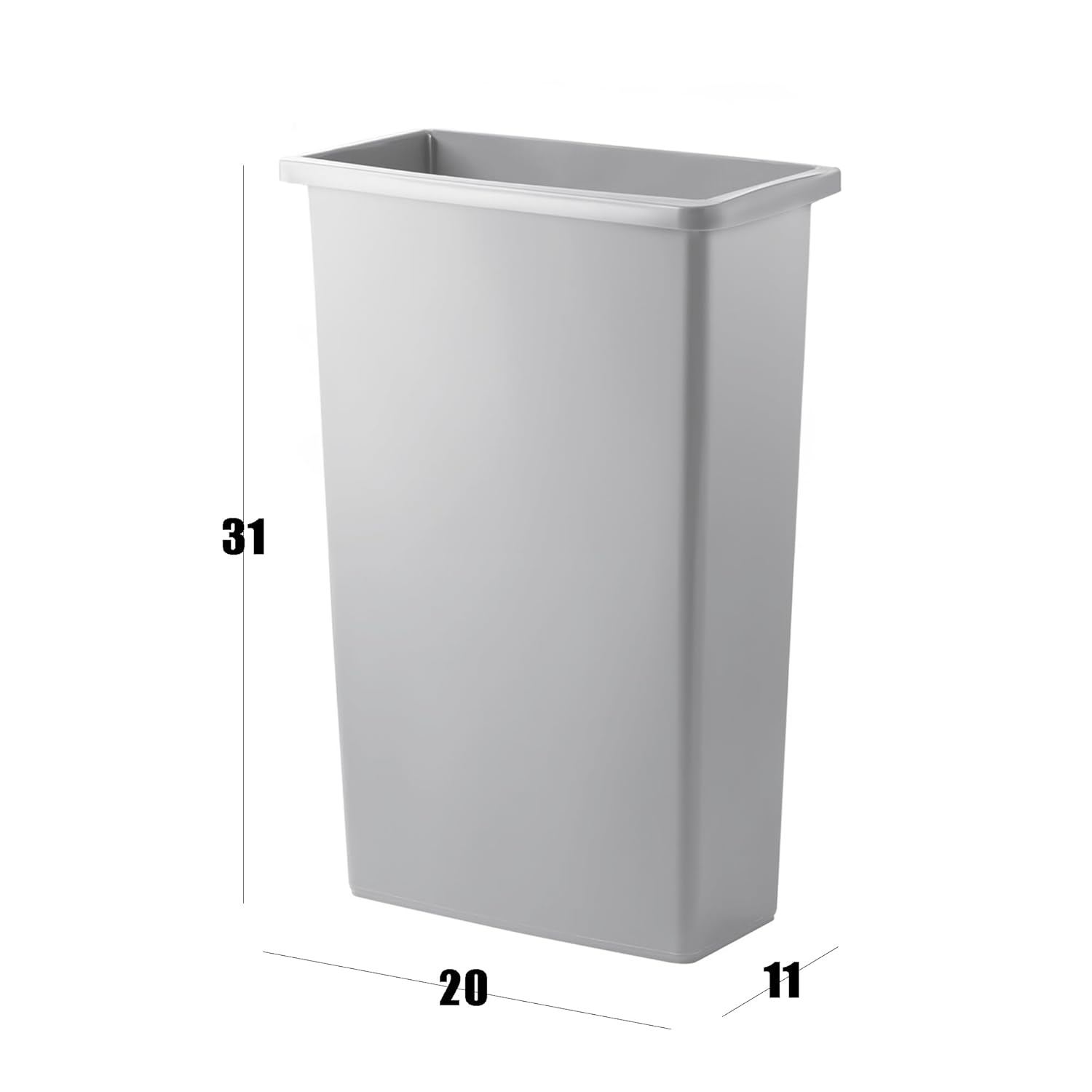 PRO&Family Slim Tall Trash Can Tall Skinny Trash Can Thin Trash Can Bar Trash Can Garbage Can Tall (Red, 23 Gallon)