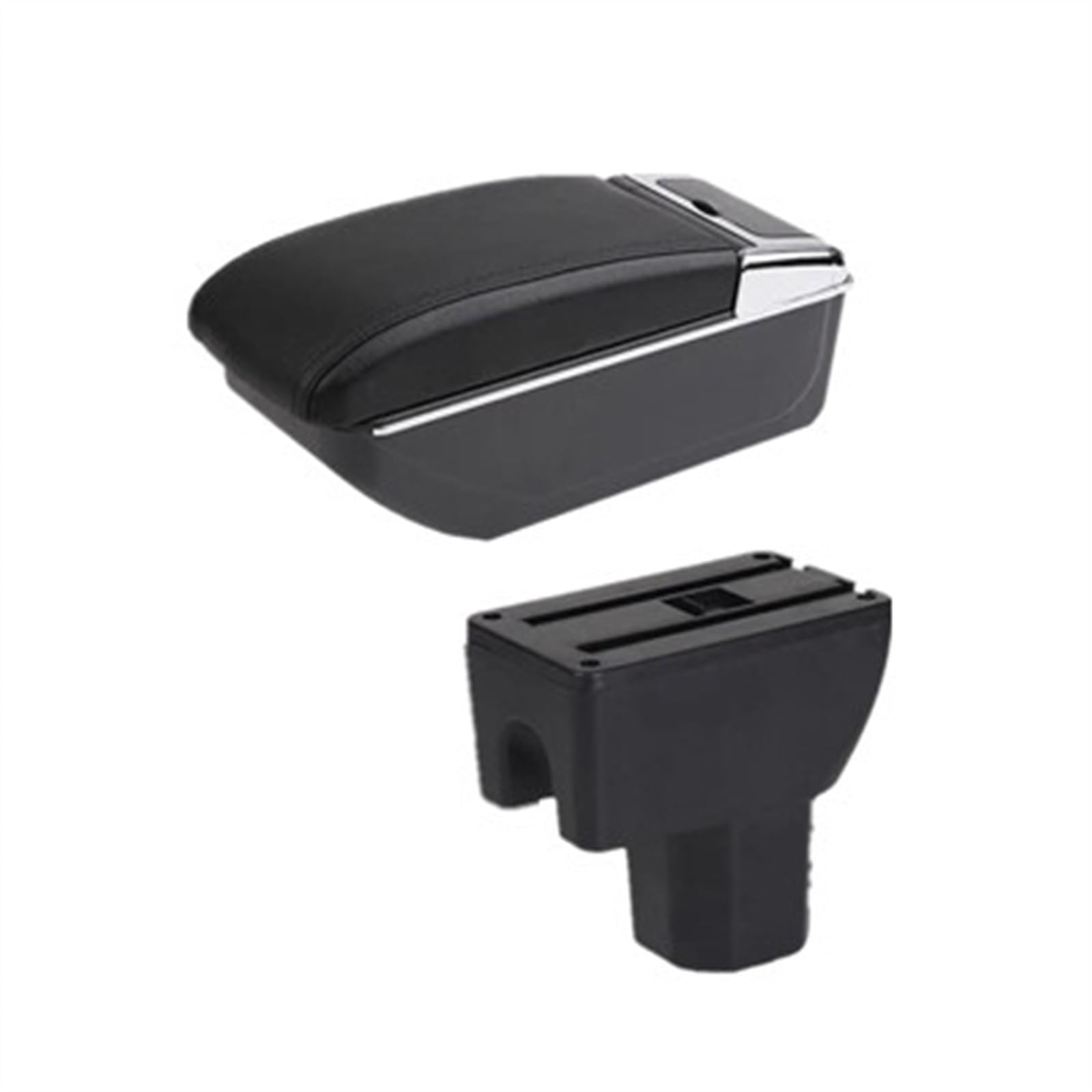 NOHEEU Car Interior Accessories Center Console Storage Box Multifunctional Armrest For Ignis(B black line)