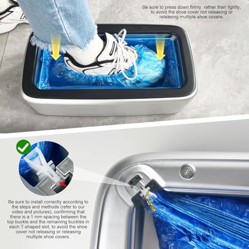 Shoe Covers Dispenser Containing 200pcs Shoe Covers Disposable Non Slip High Quality Automatic Shoe Cover Machine with Disposable Shoe Covers for Indoors for Most Occasion and Shoes Size