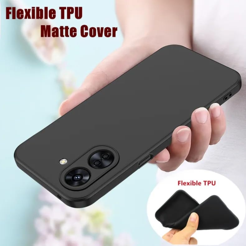 Image of Spazy Case Redmi 13C 5G Back Cover Soft Silicone Shockproof Slim Back case Cover with Anti Dust Plugs for Redmi 13C 5G -Black